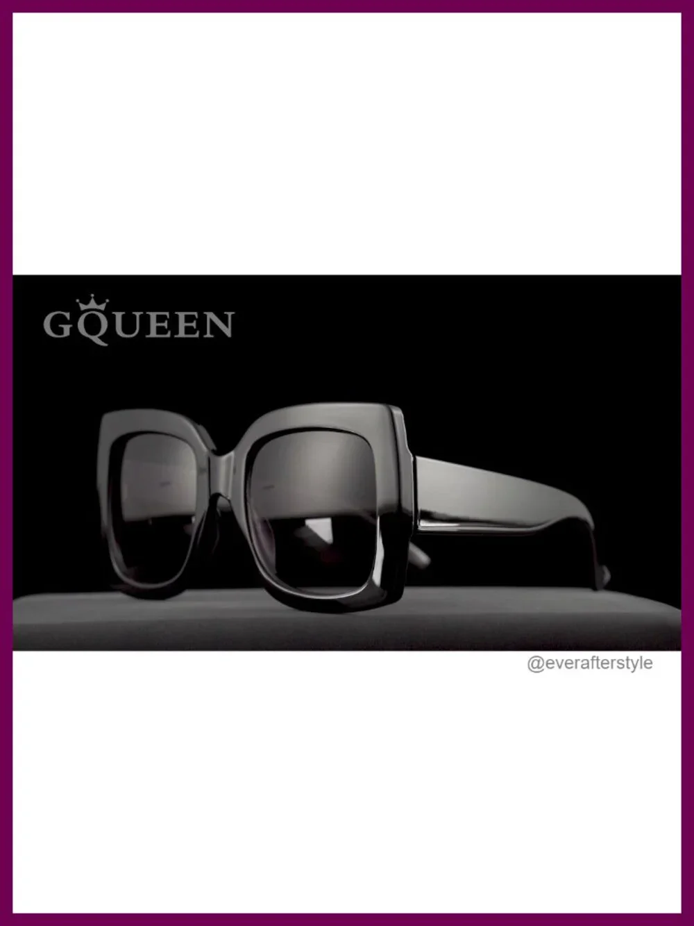 Oversized Square Frame Sunglasses Retro UV400 Protection Driving Shades
